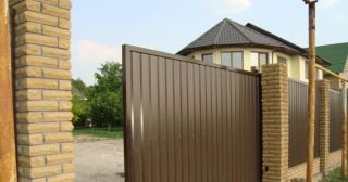 Купить откатные ворота из профнастила Чернушка, цена от 1802 руб.