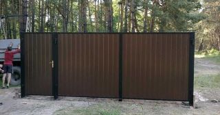 Купить распашные ворота из профнастила Чернушка, цена от 2809 руб.